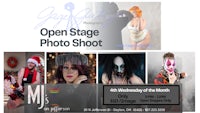a poster for the open stage photo shoot