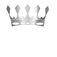 a silver crown on a white background