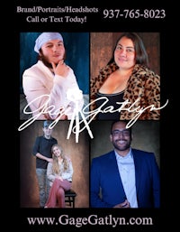 a flyer for brand portraits by gage gattly