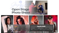 a poster for the open stage photo shoot