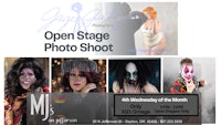 a poster for the open stage photo shoot