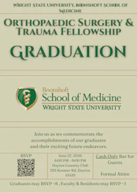 orthopaedic surgery & trauma fellowship graduation flyer
